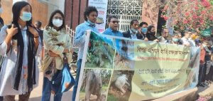 "Human Chain to Safeguard Endangered Asian Elephants" and mass position programme organized at the Press Club premises in Chittagong on Saturday, 26th December, 2020 at around 11:30 in the morning.